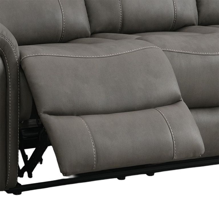 Farnham Ultra Manual Recliner Sofa - 3 Seater - Grey - Fabric