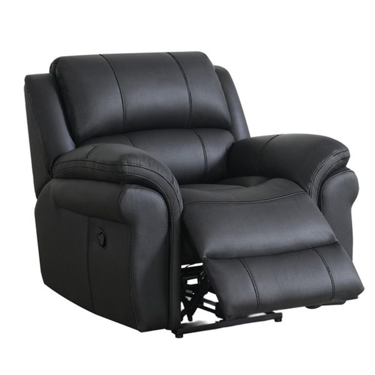 Farnham Ultra Manual Recliner Sofa Suite - 3+1+1 Seater - Black - Fabric