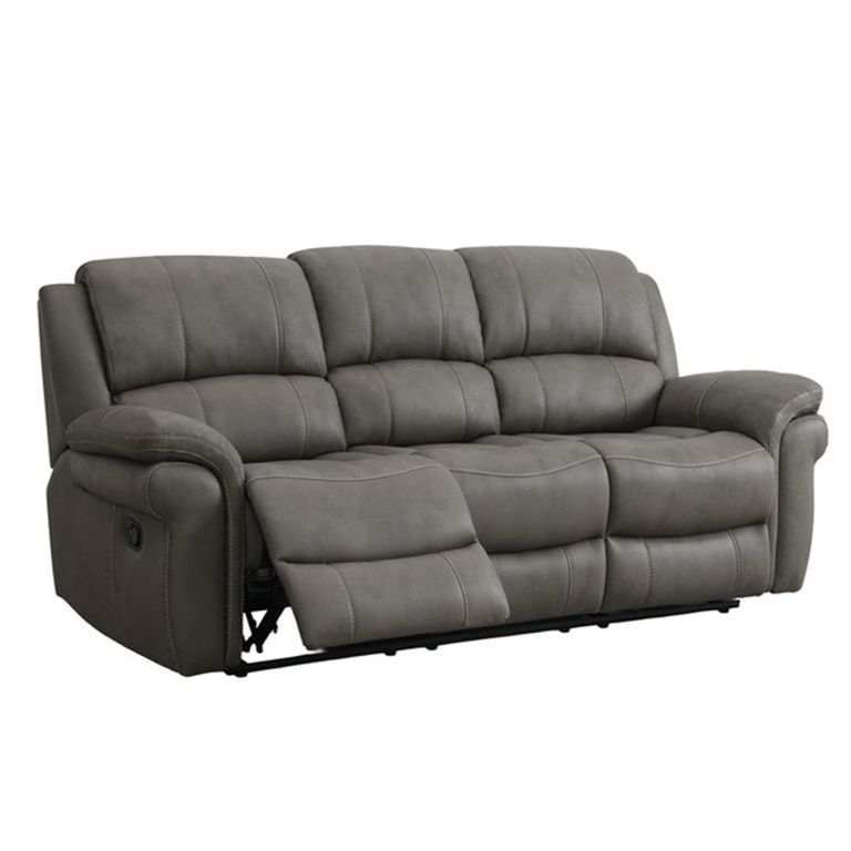 Farnham Ultra Manual Recliner Sofa Suite - 3+1+1 Seater - Grey - Fabric