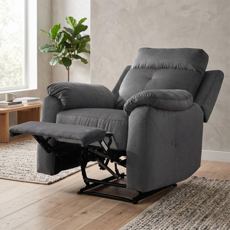 Palermo Electric Recliner Armchair - Anthracite - Fabric