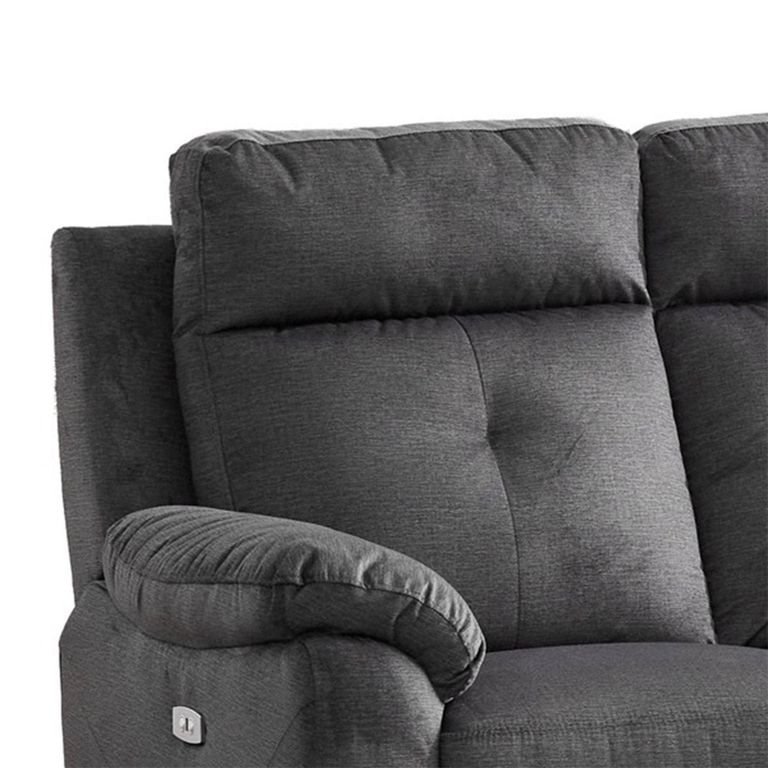 Palermo Electric Recliner Sofa - 2 Seater - Anthracite - Fabric