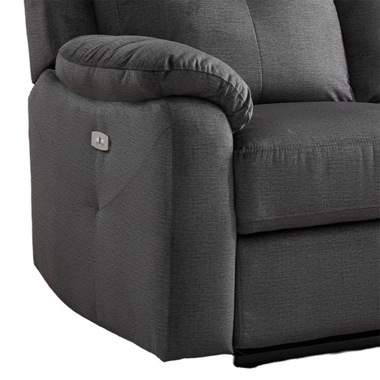 Palermo Electric Recliner Sofa - 3+1+1 Seater - Anthracite - Fabric