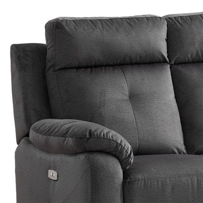 Palermo Electric Recliner Sofa - 3+2 Seater - Anthracite - Fabric