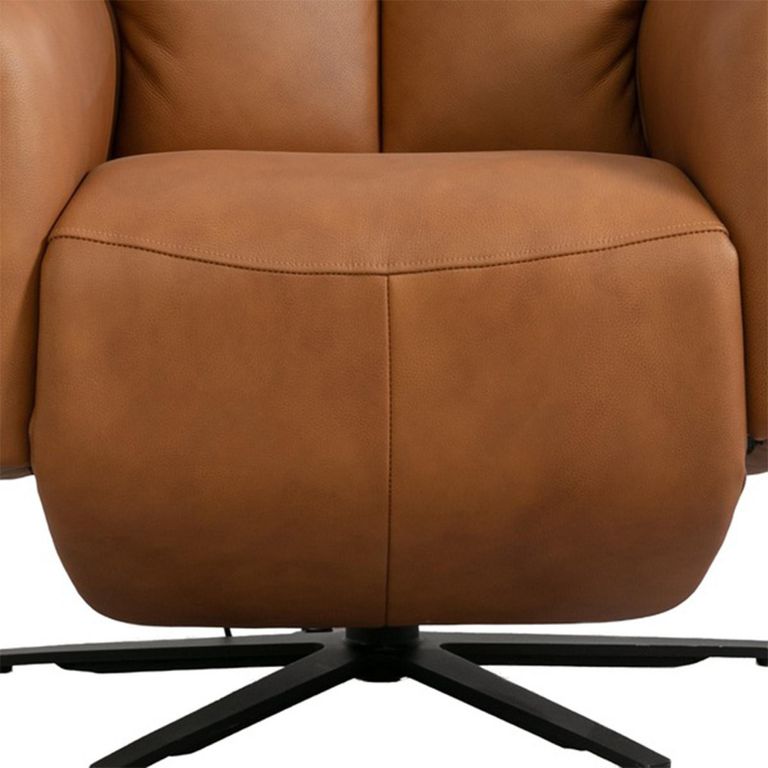 Prestige Swivel Recliner Armchair - Triple Motor - Camel - Leather