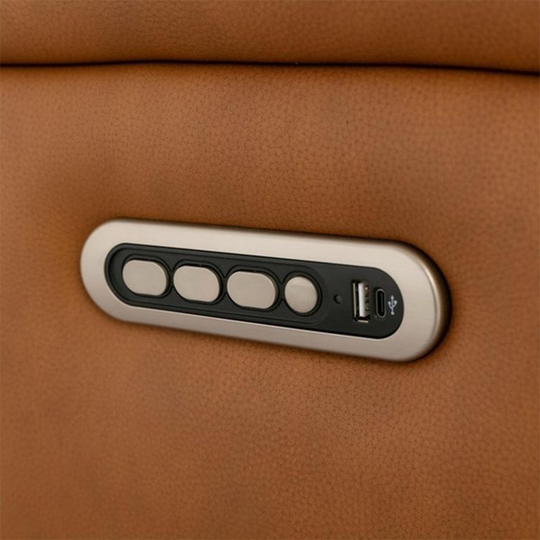 Prestige Swivel Recliner Armchair - Triple Motor - Camel - Leather