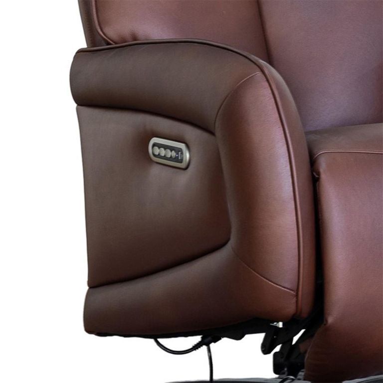 Prestige Swivel Recliner Armchair - Triple Motor - Dark Brown - Leather