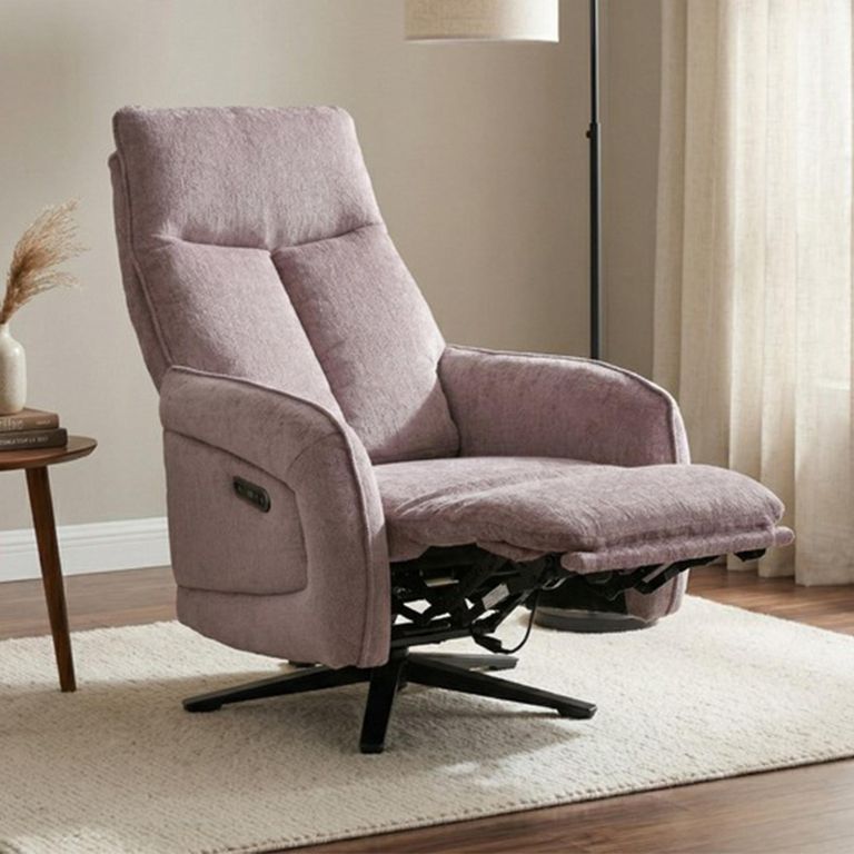 Prestige Swivel Recliner Armchair - Triple Motor - Lavender - Fabric