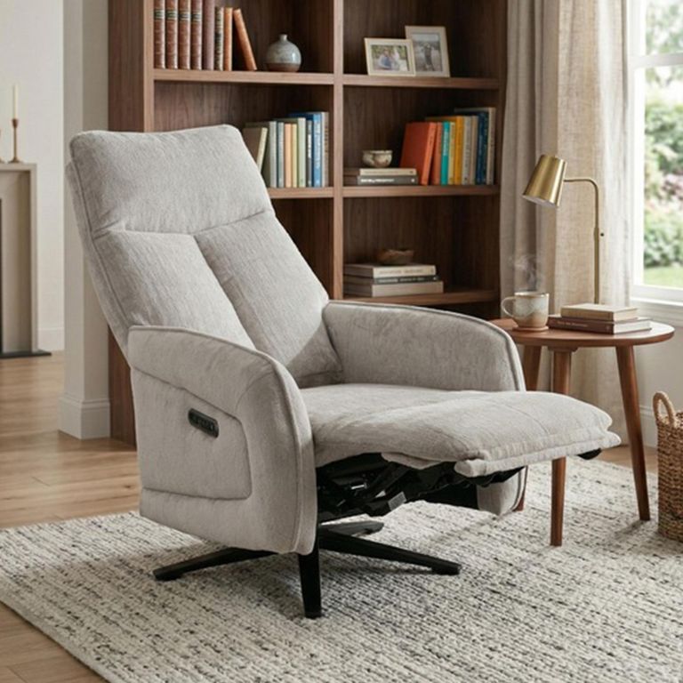 Prestige Swivel Recliner Armchair - Triple Motor - Rabbit - Fabric