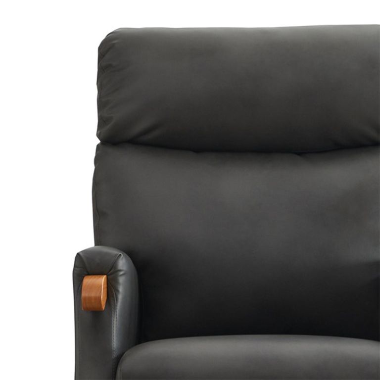 Faro Fireside Armchair - Grey - Faux Leather