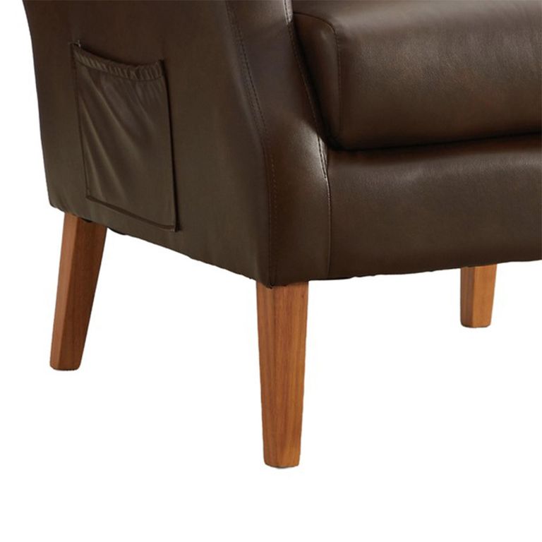 Faro Fireside Armchair - Tan - Faux Leather