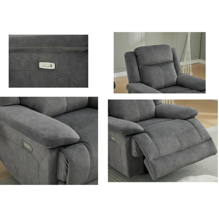 Rockport Electric Recliner Armchair - Storm - Fabric