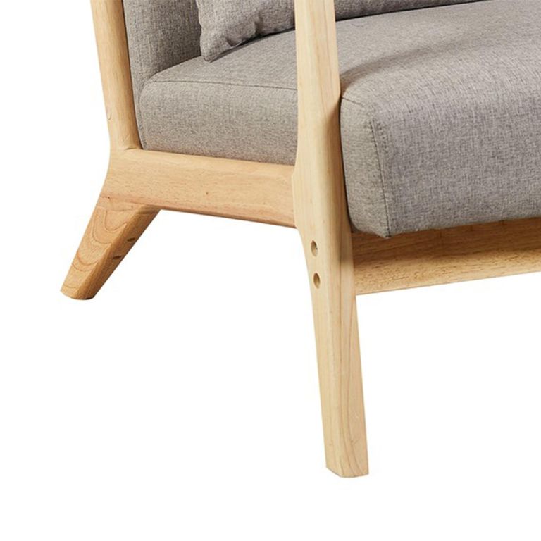 Hadley Sofa - 2 Seater - Stone Linen - Fabric and Wood