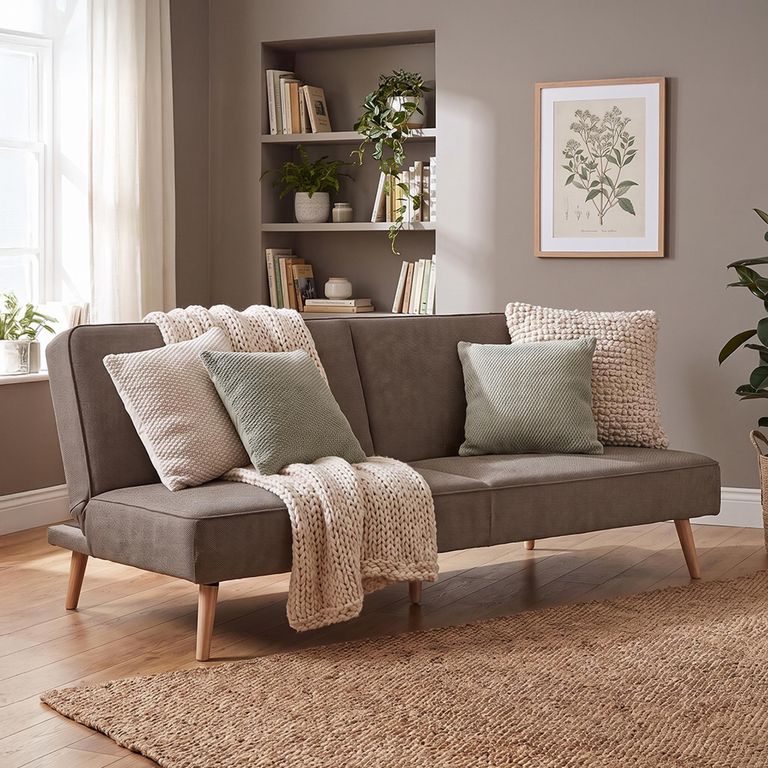 Swan Sofa Bed - 2 Seater - Grey - Fabric