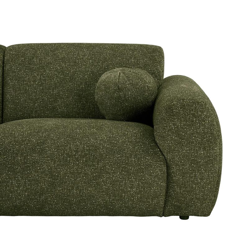 Clyde Corner Lounge Sofa - with Chaise - LHF - Olive Green - Fabric