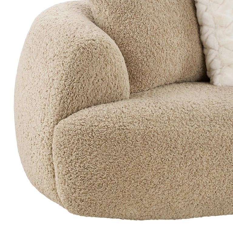 Dali Curved Modular Sofa - 3 Seater - Beige - Fabric
