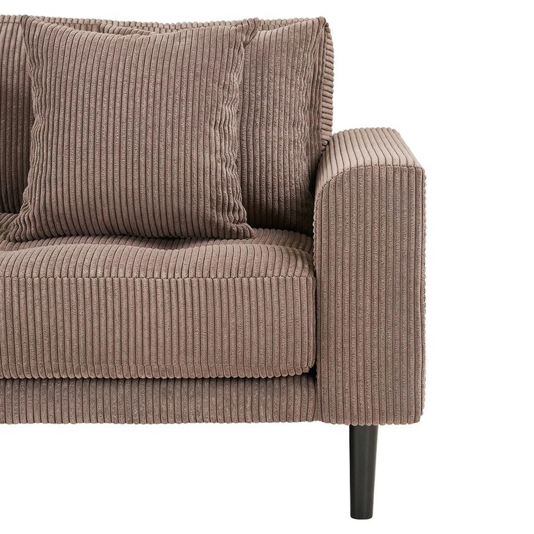 Lido Sofa - 2.5 Seater - Corduroy Style - Brown - Fabric