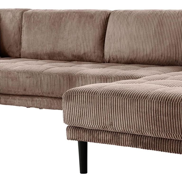 Lido U Shape Corner Sofa - RFH - Corduroy Style - Brown - Fabric