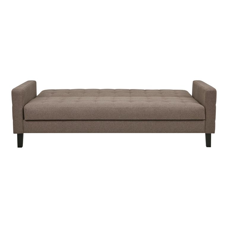 Milton Sofa Bed - 2 Seater - Tufted Backrest - Brown - Fabric