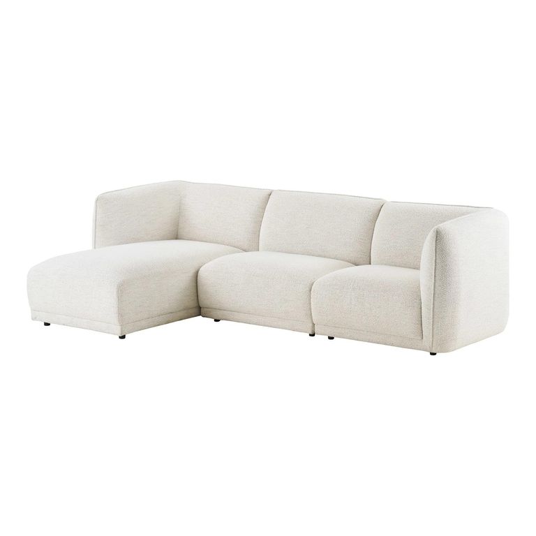 Noor Corner Lounge Sofa - with Chaise - RHF - Off White - Fabric