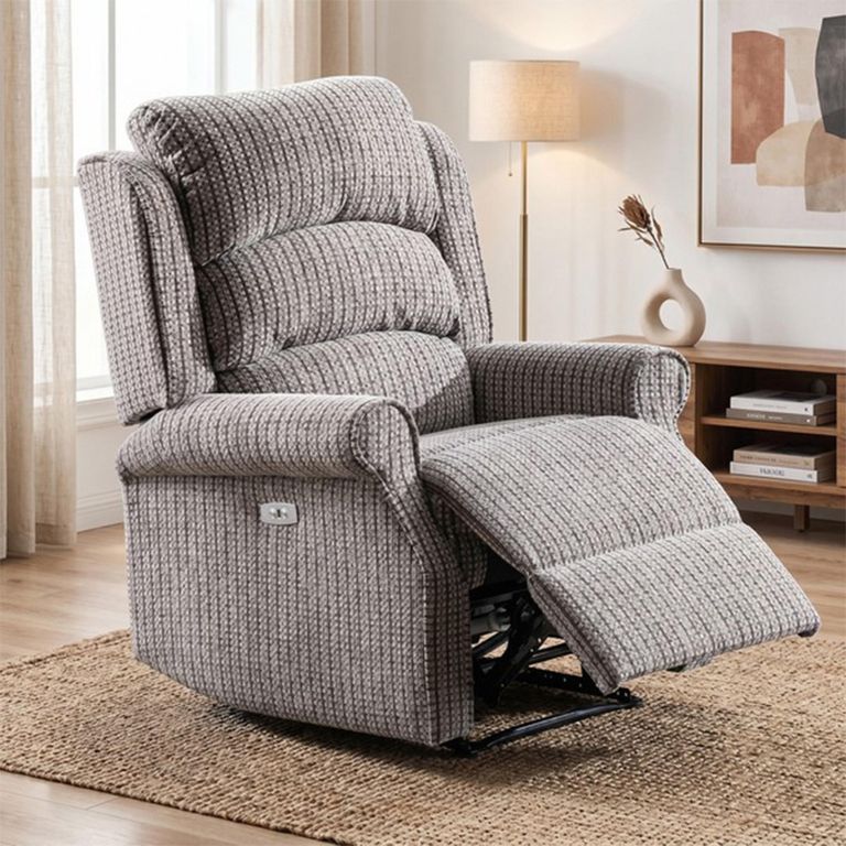 Windsor Electric Recliner Armchair - Latte - Fabric