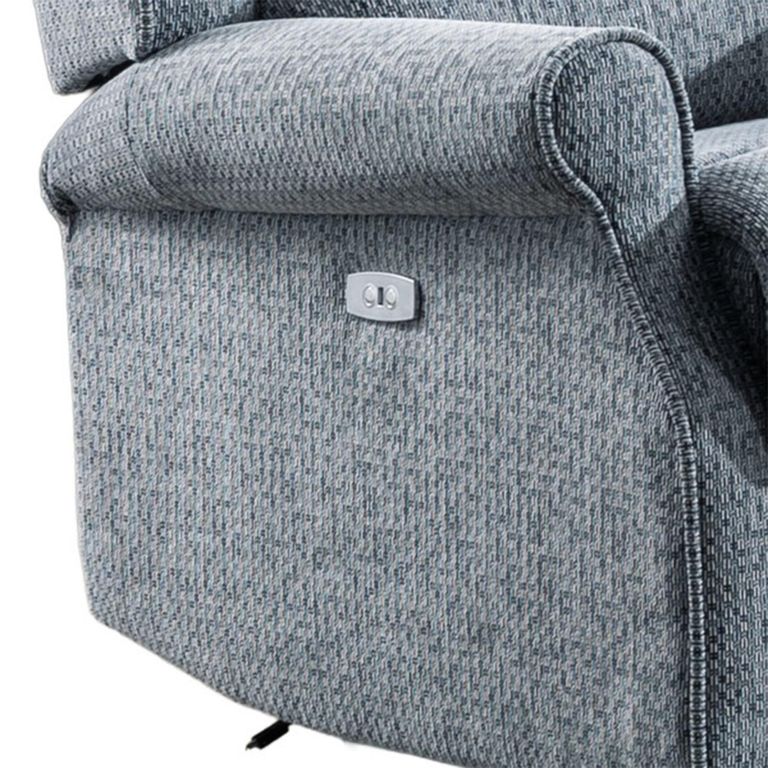 Windsor Electric Recliner Armchair - Steel Blue - Fabric