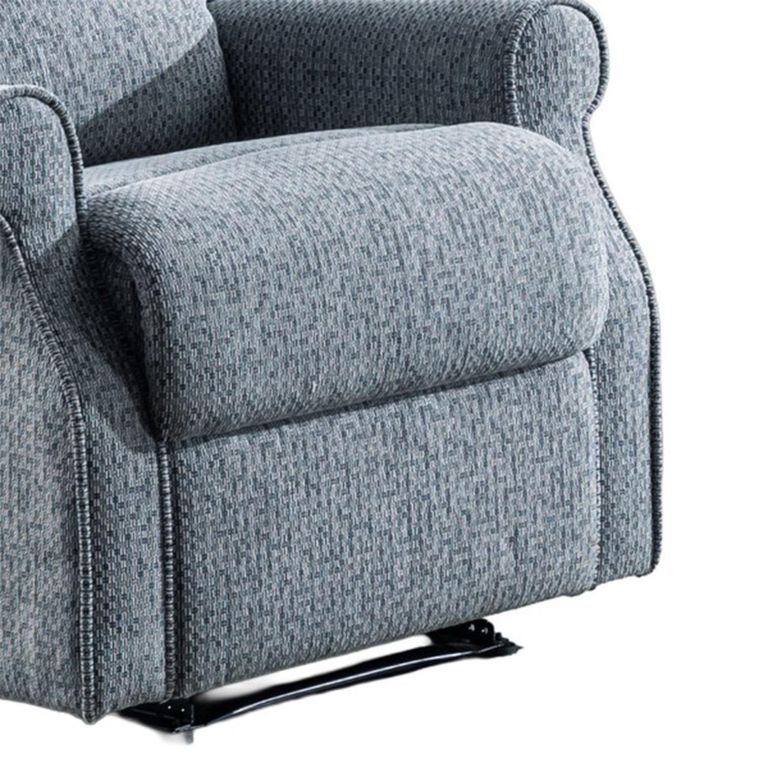 Windsor Electric Recliner Armchair - Steel Blue - Fabric