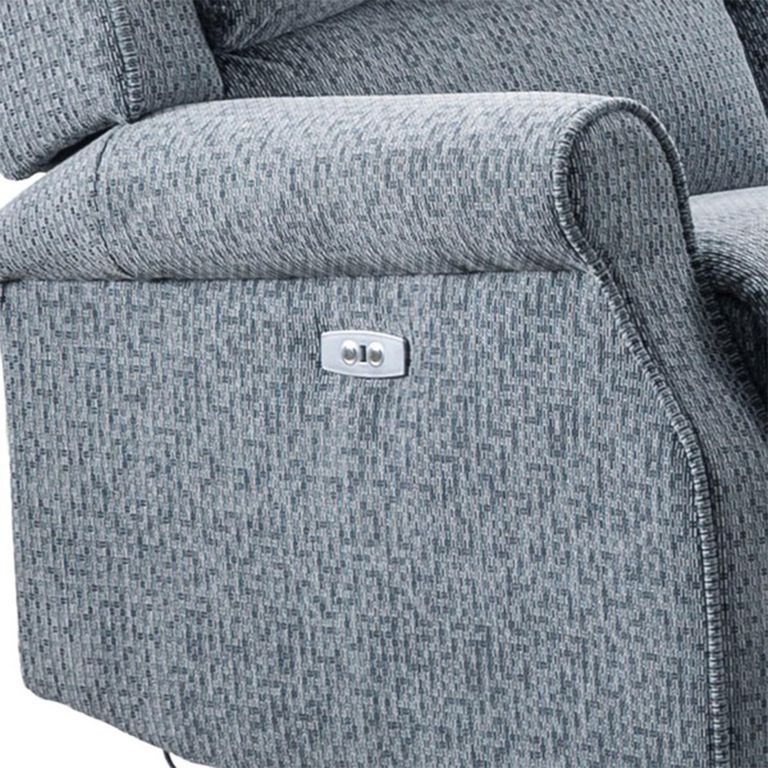 Windsor Electric Recliner Sofa - 2 Seater - Steel Blue - Fabric