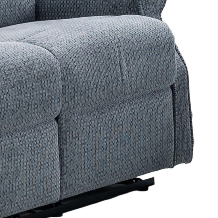 Windsor Electric Recliner Sofa - 2 Seater - Steel Blue - Fabric
