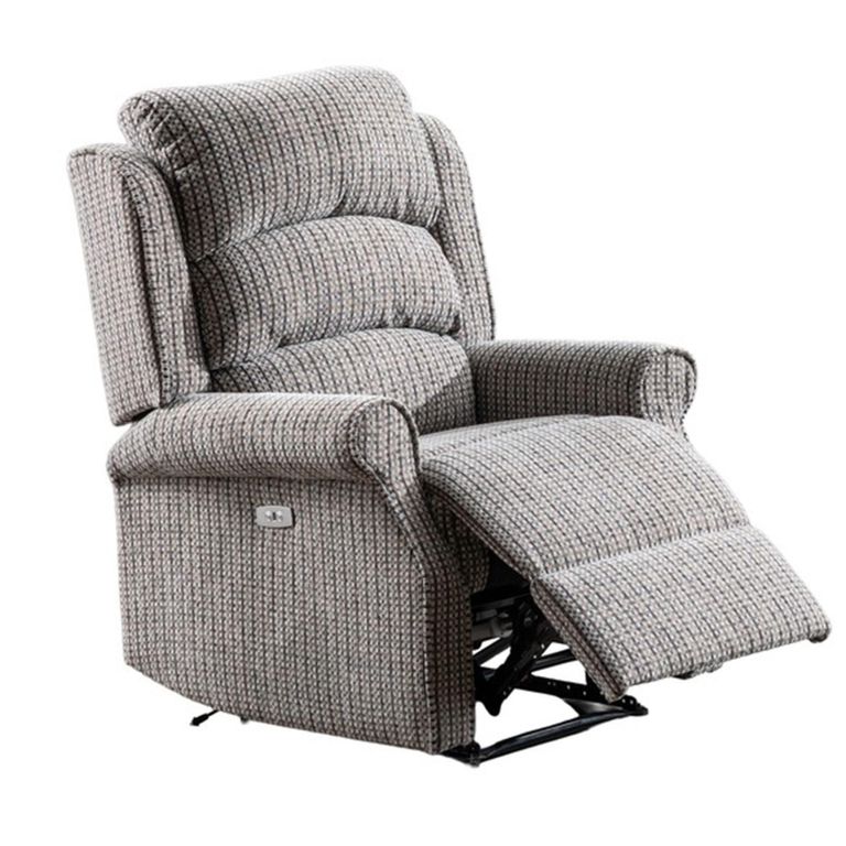 Windsor Electric Recliner Sofa - 3+1+1 Seater - Latte - Fabric