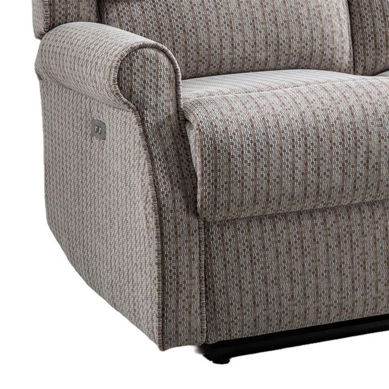 Windsor Electric Recliner Sofa - 3+2 Seater - Natural - Fabric