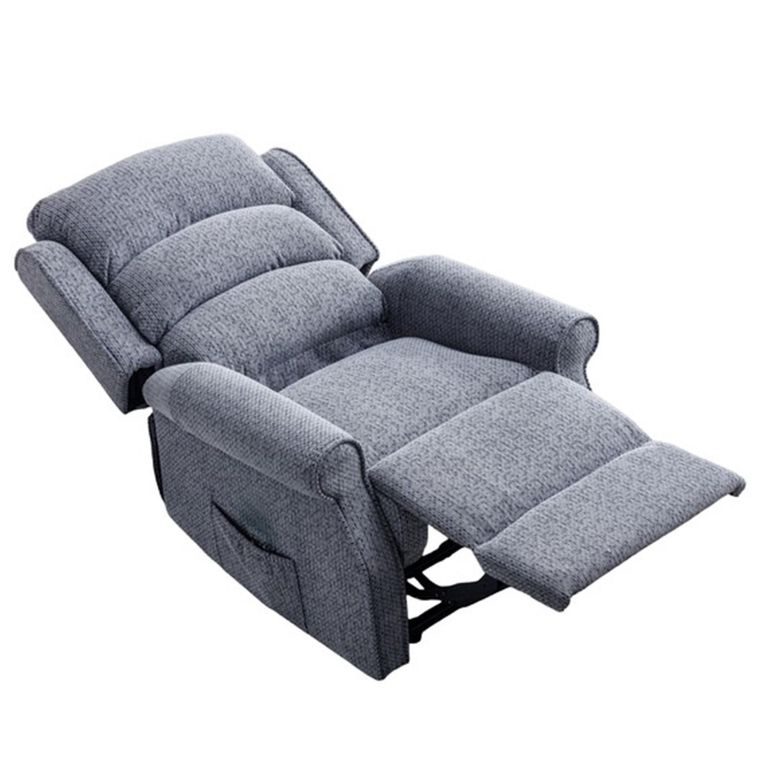 Windsor Lift & Tilt Electric Recliner Armchair - Single Motor - Steel Blue - Fabric