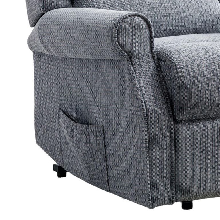 Windsor Lift & Tilt Electric Recliner Armchair - Single Motor - Steel Blue - Fabric