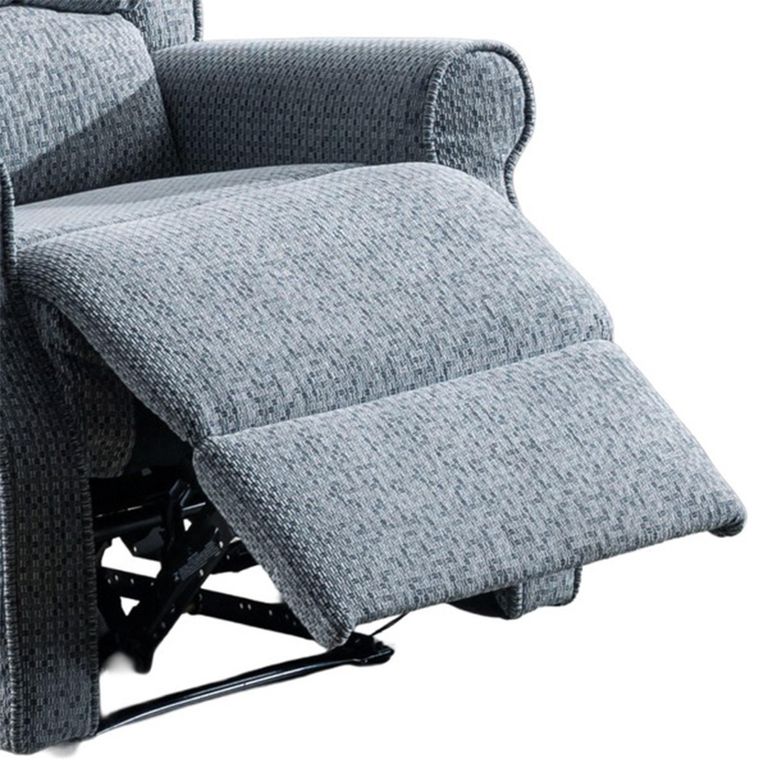 Windsor Manual Recliner Armchair - Steel Blue - Fabric