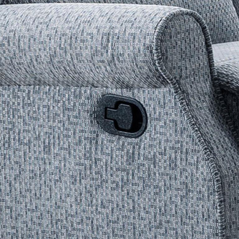 Windsor Manual Recliner Sofa - 2 Seater - Steel Blue - Fabric