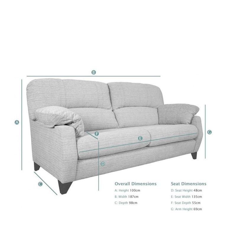 Buoyant Austin Fabric Sofa - 3 Seater - Variation Available