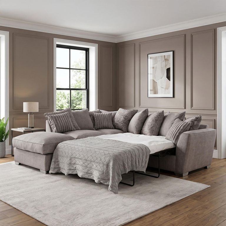 Fantasia Fabric Pull Out FST/LFC/R2S Bed Corner Sofa - Colours Available