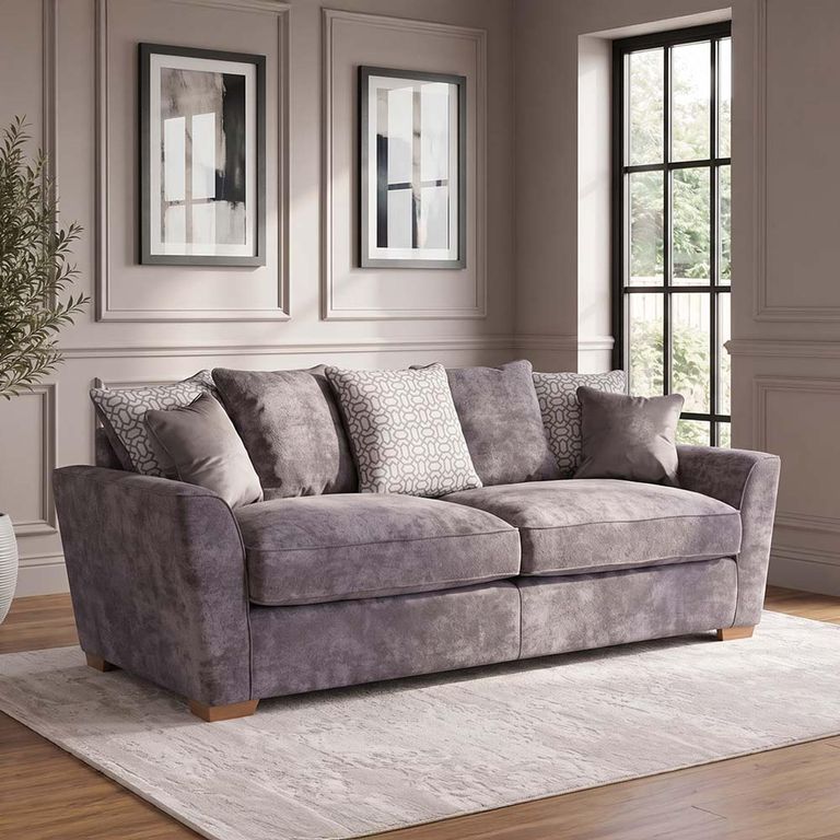 Fantasia Fabric 4 Seater Sofa - Colours Available
