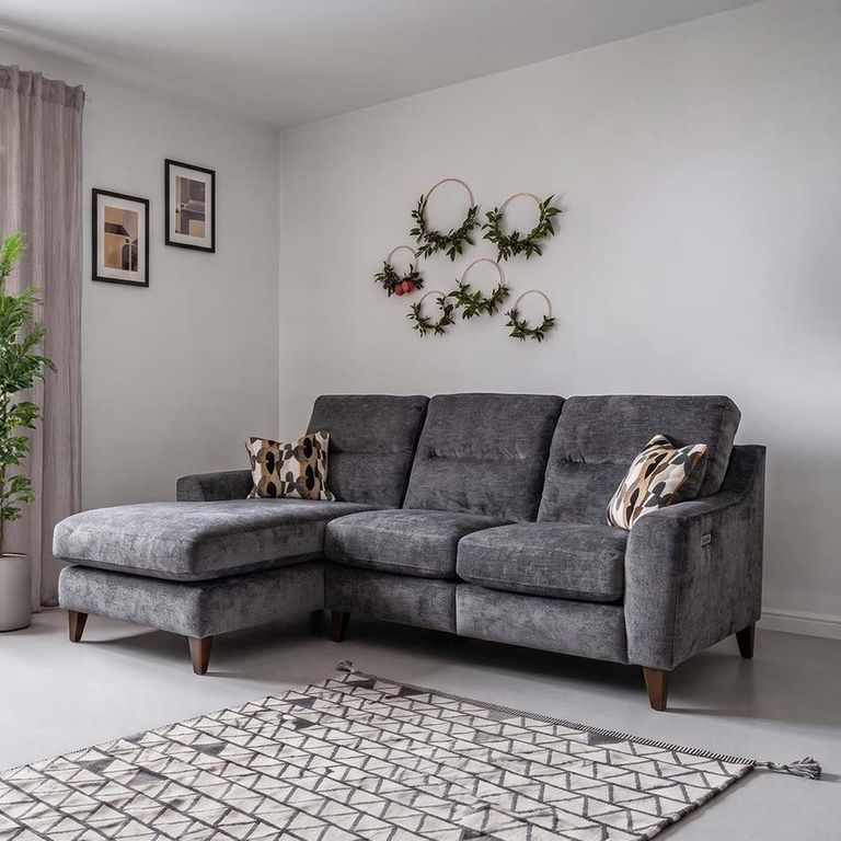 Alice Fabric Chaise LCC+RH2 Sofa - Colours Available