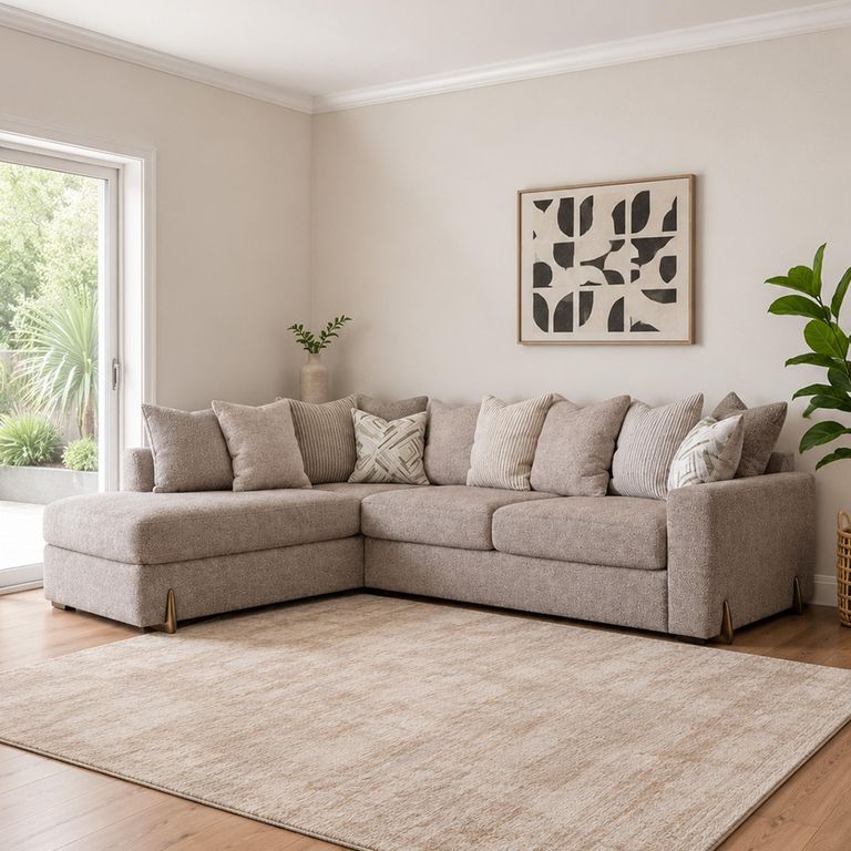 Axel Fabric LCC+RH2 Corner Sofa - Colours Available
