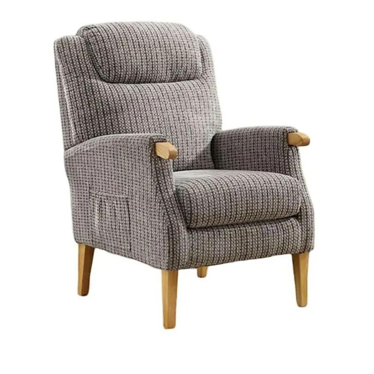 Clearance - Lisbon Fireside Armchair - Latte Fabric - FSS17525