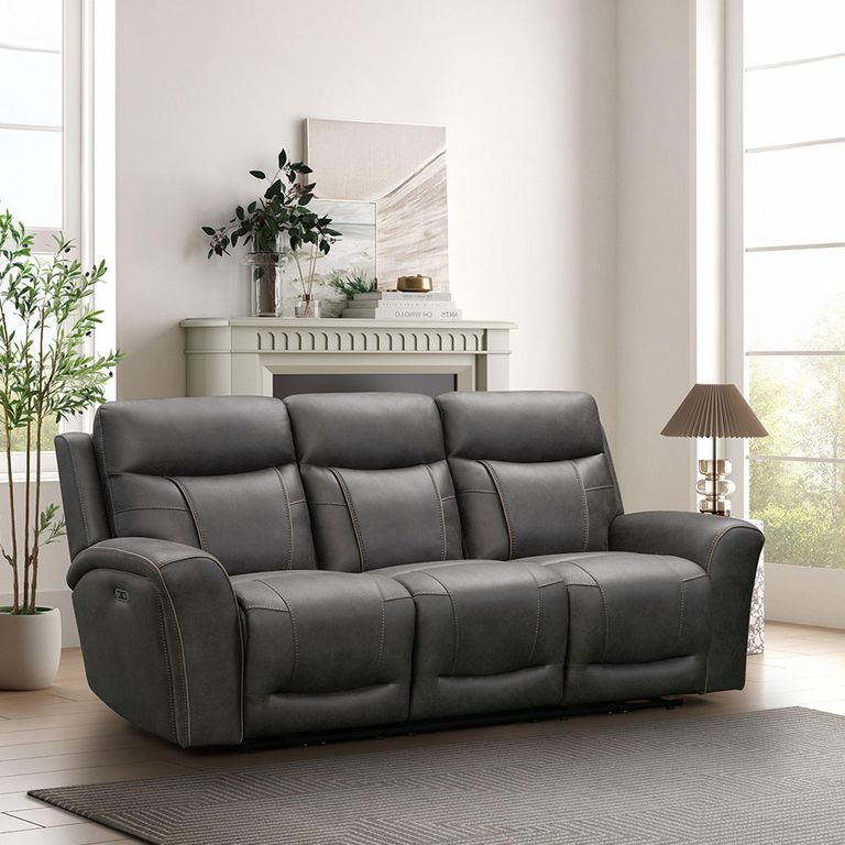 Nico Power Recliner Sofa - 3 Seater - Charcoal - Fabric