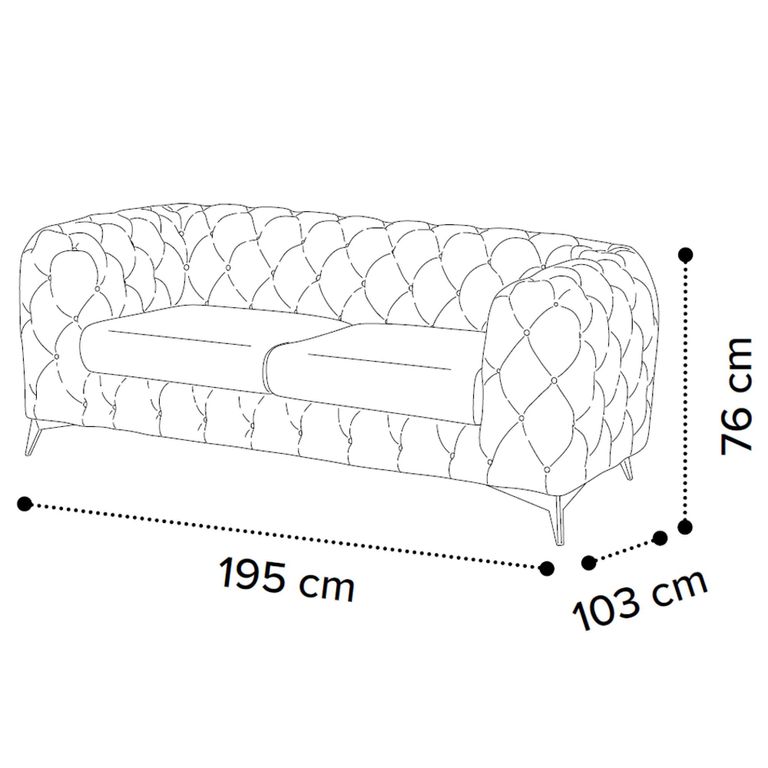 Zenith Italian Curved Sofa - 2 Seater - Maxi - Deep Button Tufted - Leather