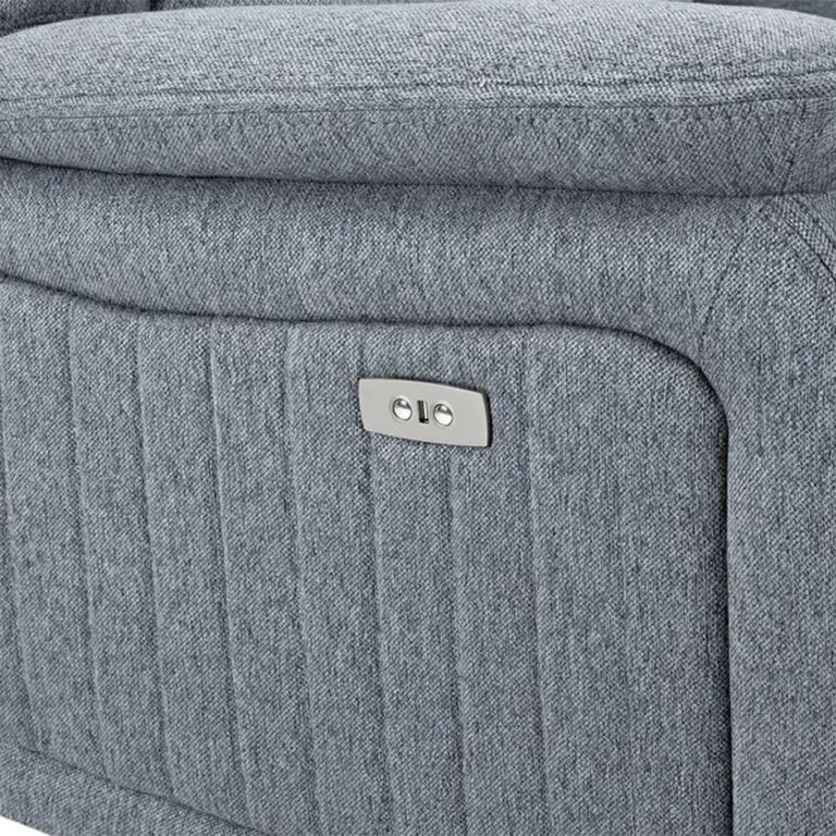 Linden Electric Recliner Sofa Set - Grey Fabric - 3+2+1 Seater