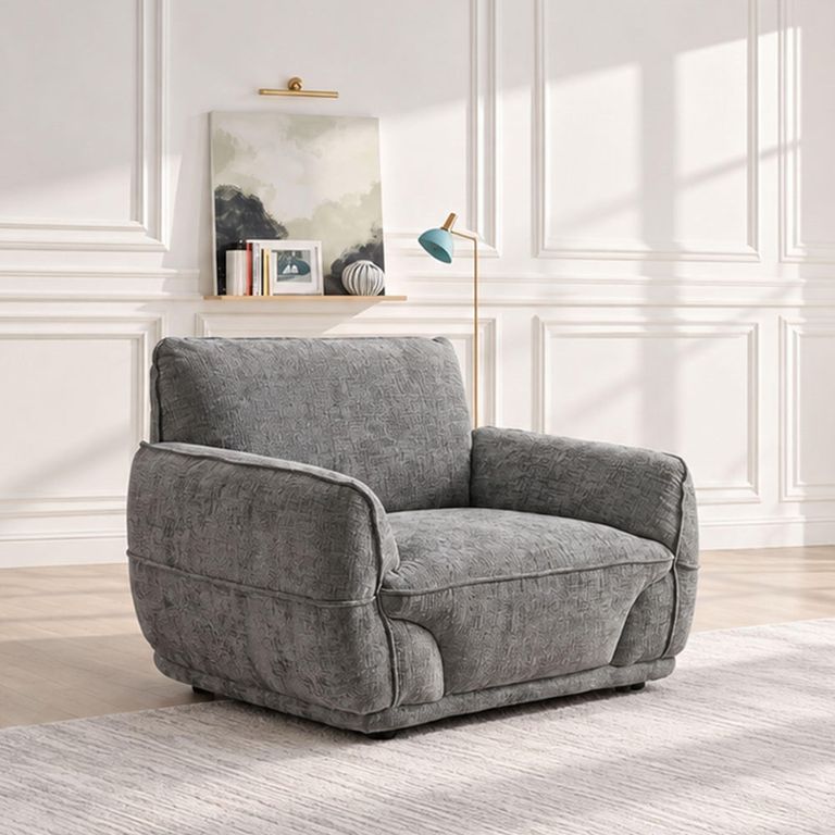 Angelo Armchair - Grey - Fabric