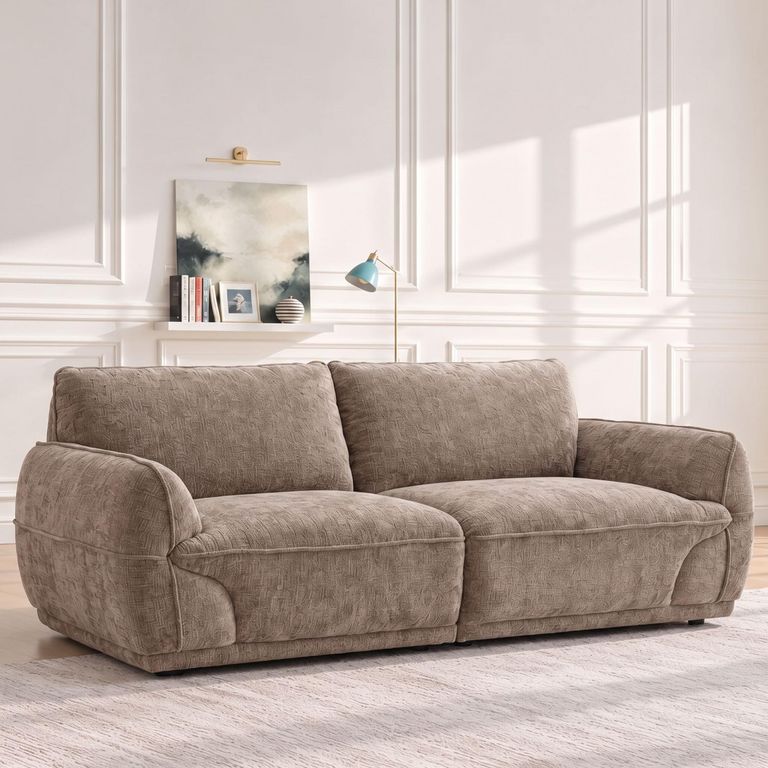 Angelo Sofa - 3 Seater - Beige - Fabric