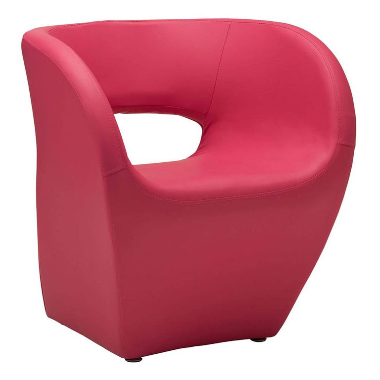 Aldo Armchair - Hot Pink Faux Leather