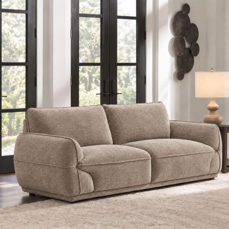 Angelo Beige Fabric 3 Seater Sofa