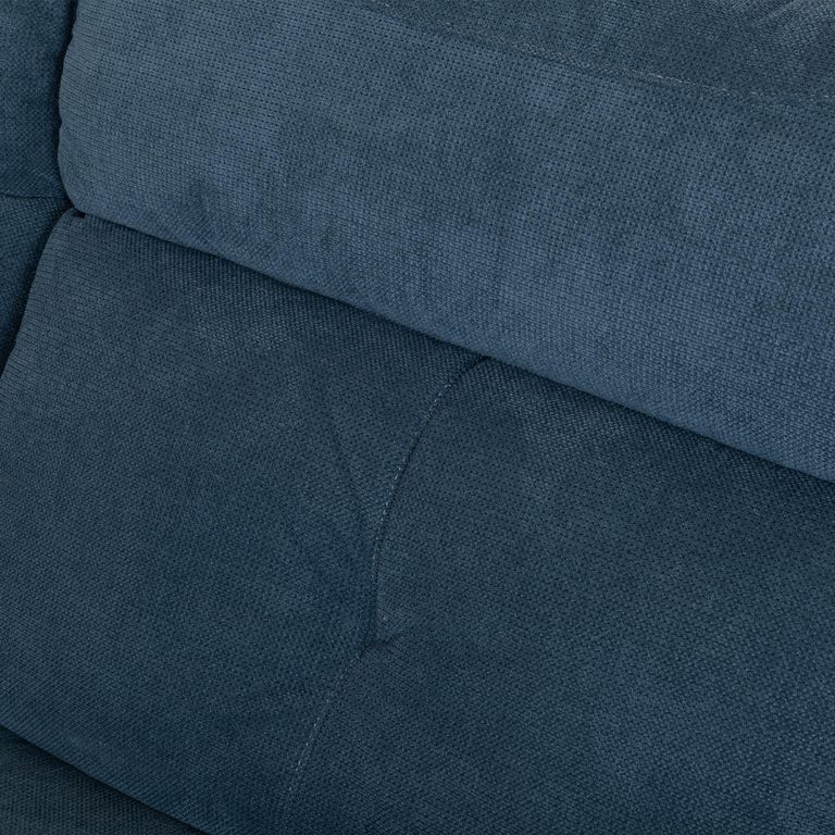 Clearance - Augusta Electric Recliner Sofa - 3 Seater - Ancona Blue Fabric