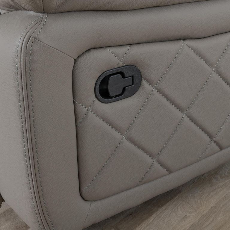 Bentley Recliner Armchair - Light Grey Leather