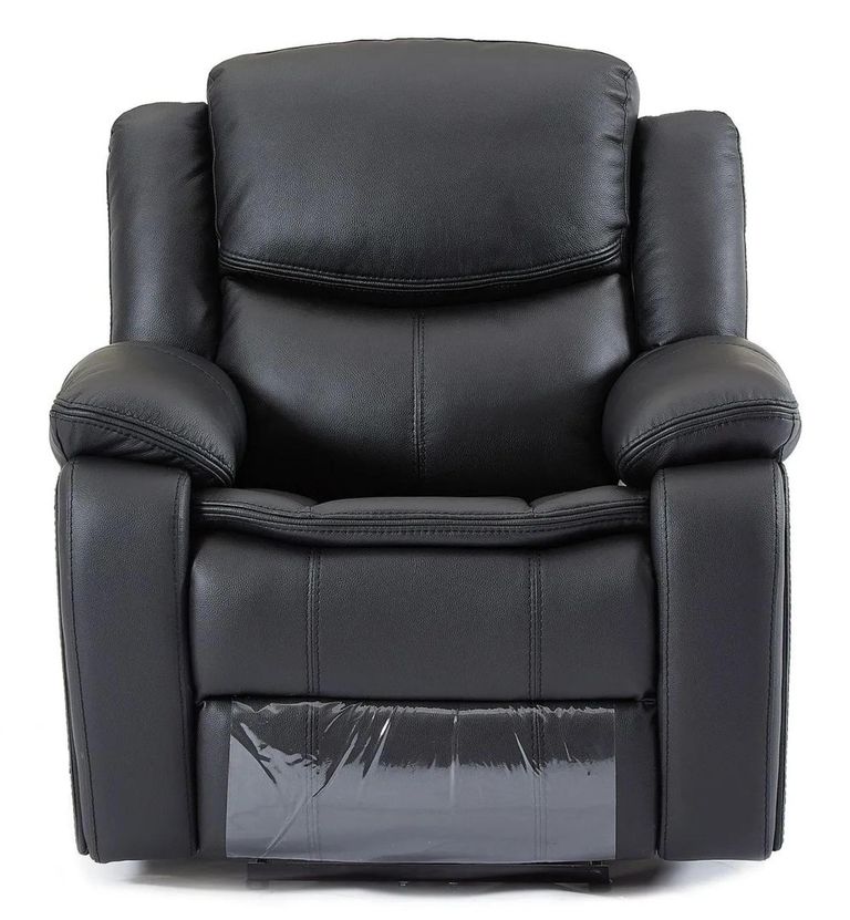 Berlin Recliner Armchair - Black Leather